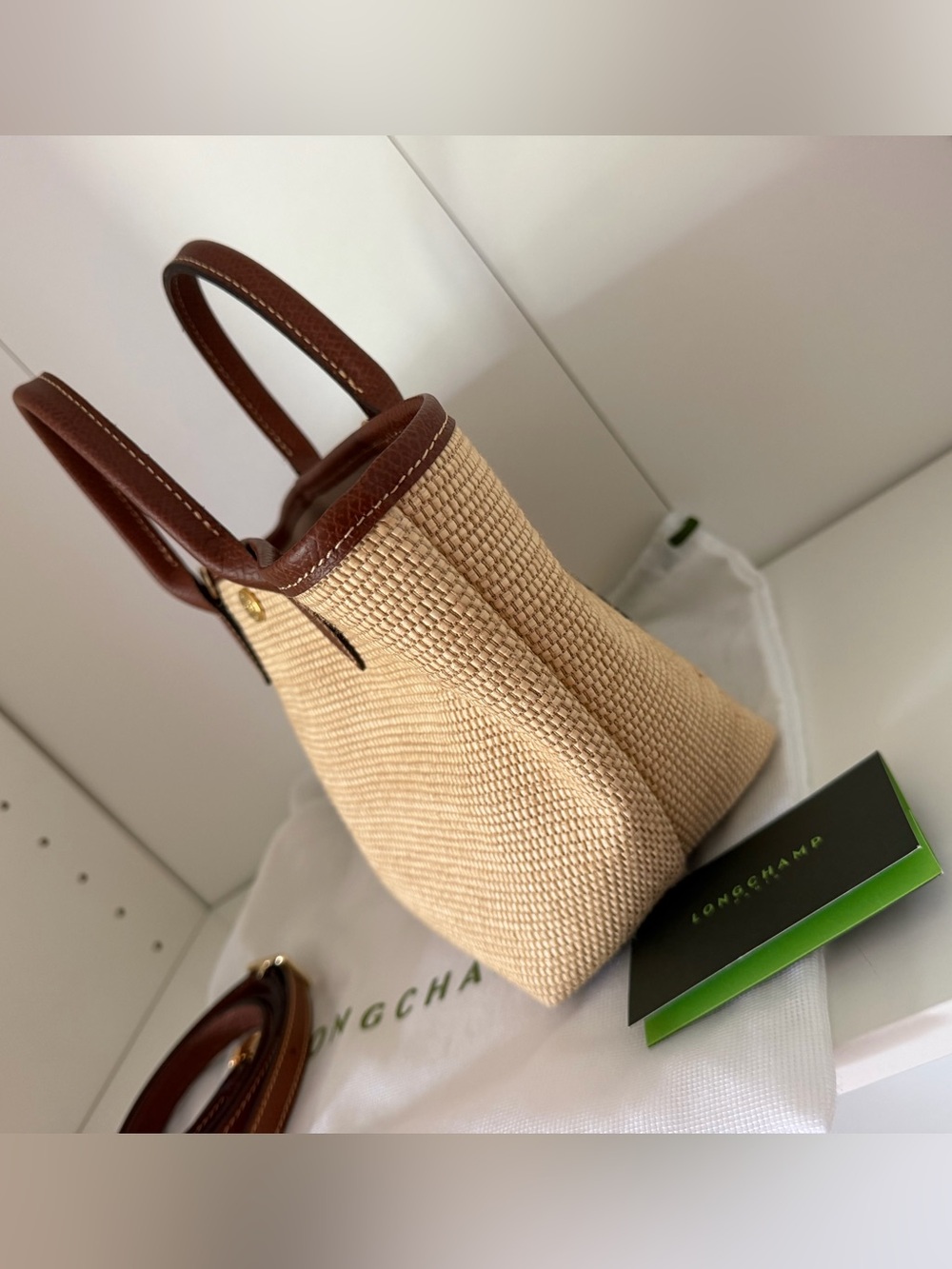 LONGCHAMP LE PLIAGE COLLECTION XS BASKET BAG BROWN NEW - Picture 7 of 13
